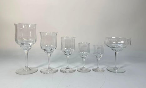 MASSIVE SET OF BACCARAT CRYSTAL CAPRI OPTIC GLASSWARE
