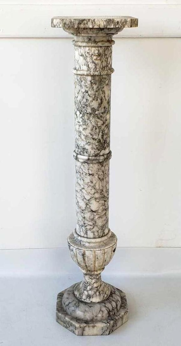 ANTIQUE NEOCLASSICAL MARBLE PEDESTAL (1 of 13)