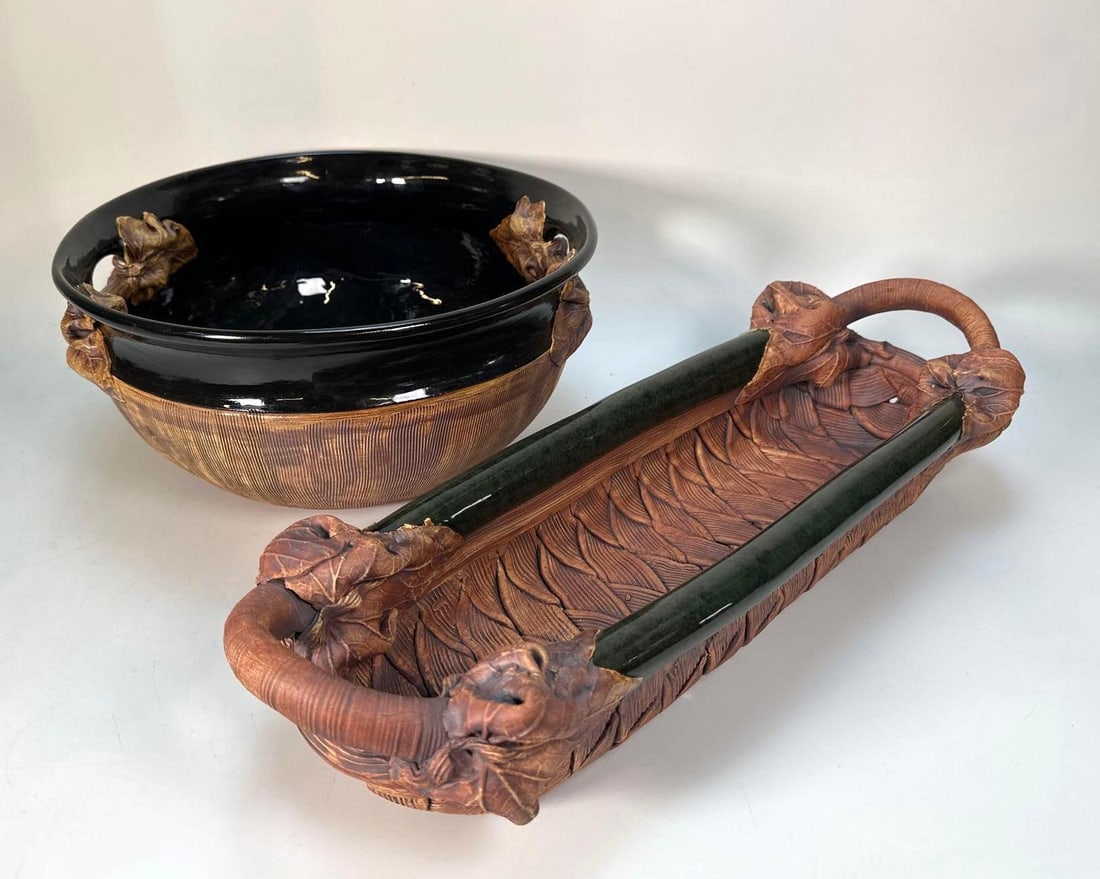 TERRA FIRMA CERAMICS 'BASKET STYLE' CERAMIC SET (1 of 20)