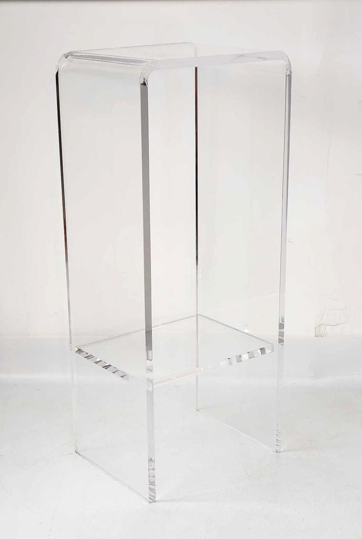 LARGE MODERN CLEAR LUCITE PEDESTAL / DISPLAY STAND (1 of 11)