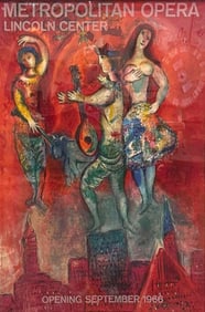 MARC CHAGALL METROPOLITAN OPERA OPENING NIGHT POSTER 1966, CARMEN