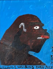 RARE WILLIAM L. HAWKINS OUTSIDER ART GORILLA