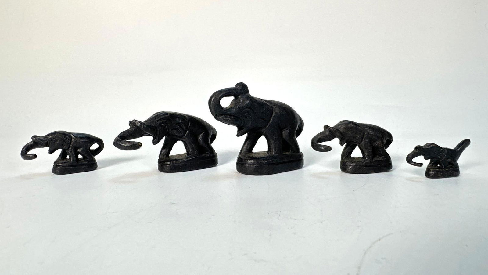 FIVE VINTAGE BURMESE ELEPHANT OPIUM WEIGHTS (1 of 7)