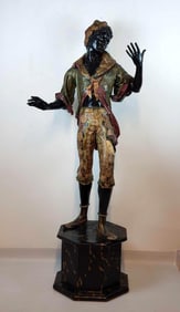 EXCEPTIONAL VINTAGE 1950'S SIX FOOT TALL VENETIAN STATUE