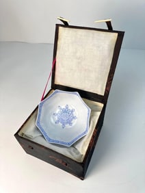VINTAGE CHINESE QING QIANLONG EGGSHELL BOWL W/ ORIGINAL CASE