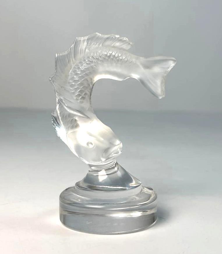 PETITE LALIQUE LEAPING FISH FIGURE (1 of 10)