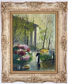 STEPHEN GOOSSON OIL PAINTING OF A PARK SCENE