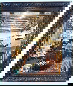 VINTAGE BAROQUE STYLE ITALIANATE FRAMED MIRROR