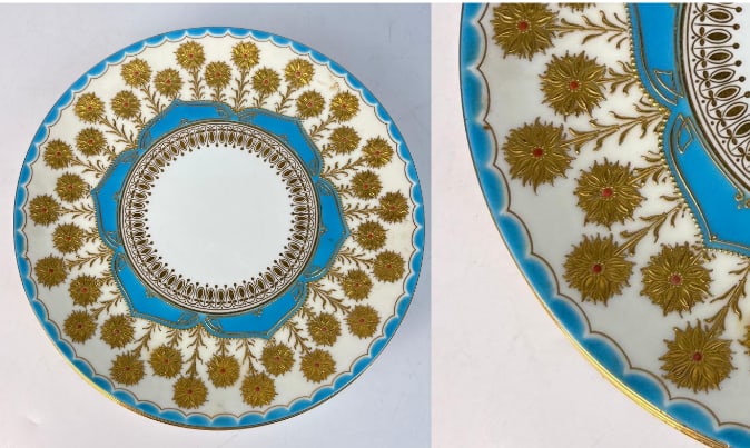 RARE COLLECTION OF ORNATE ROYAL DOULTON ENGLAND PORCELAIN PLATES (1 of 10)