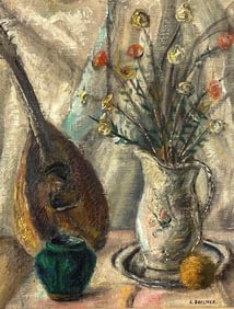 SAMUEL BRECHER STIFF LIFE OIL PAINTING