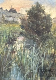 GERMAN GEDOVIUS  OIL ON BOARD FRAMED UNDER GLASS