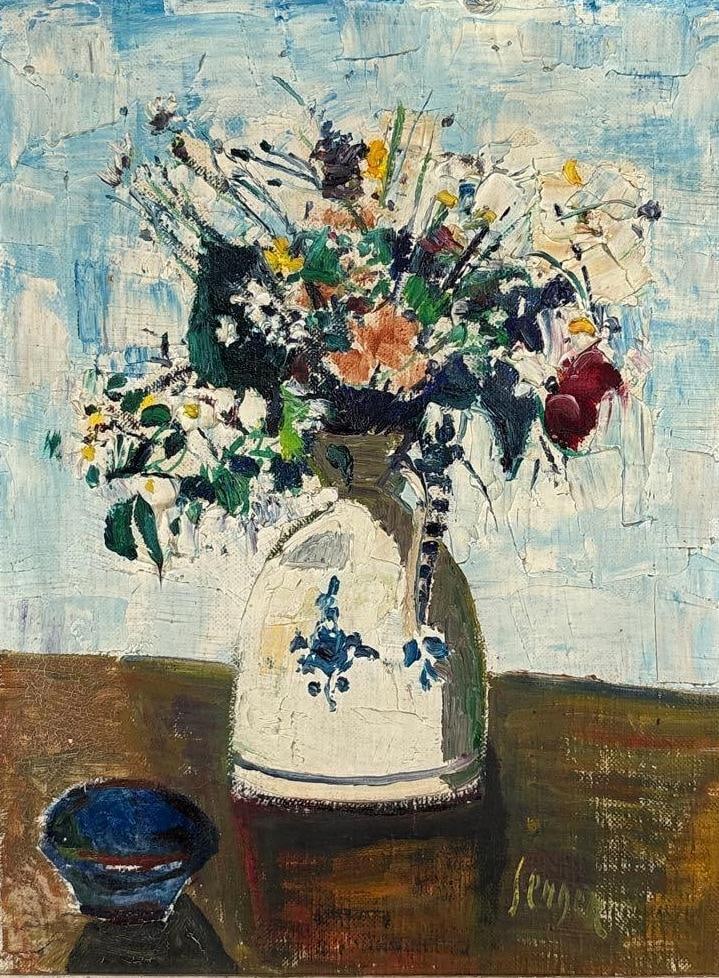 FREDERICK B. SERGER "FIRST STILL LIFE" OIL ON BOARD PAINTING (1 of 7)