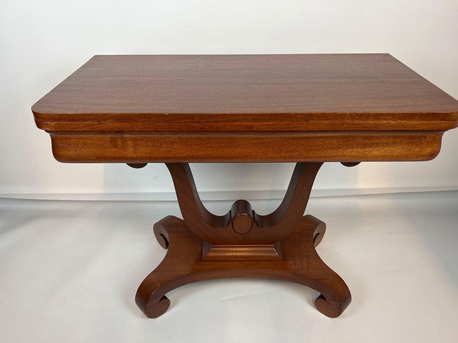 19TH CENTURY EMPIRE STYLE FOLDOVER GAME TABLE/CONSOLE (1 of 12)