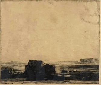 DAVID YOUNG CAMERON SIGNED ETCHING "THE DESERT"