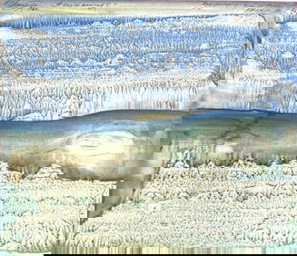 UNFRAMED MIHAIL SHEMYAKIN (CHEMIAKIN) WATERCOLOR SIGNED AND DEDICATED 1984