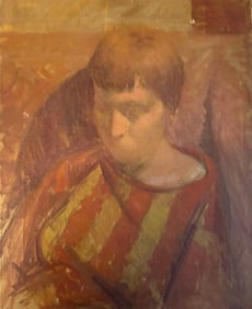 IMPRESSIONIST PORTRAIT OF A WOMAN, SIGNED, INDECIPHERABLE