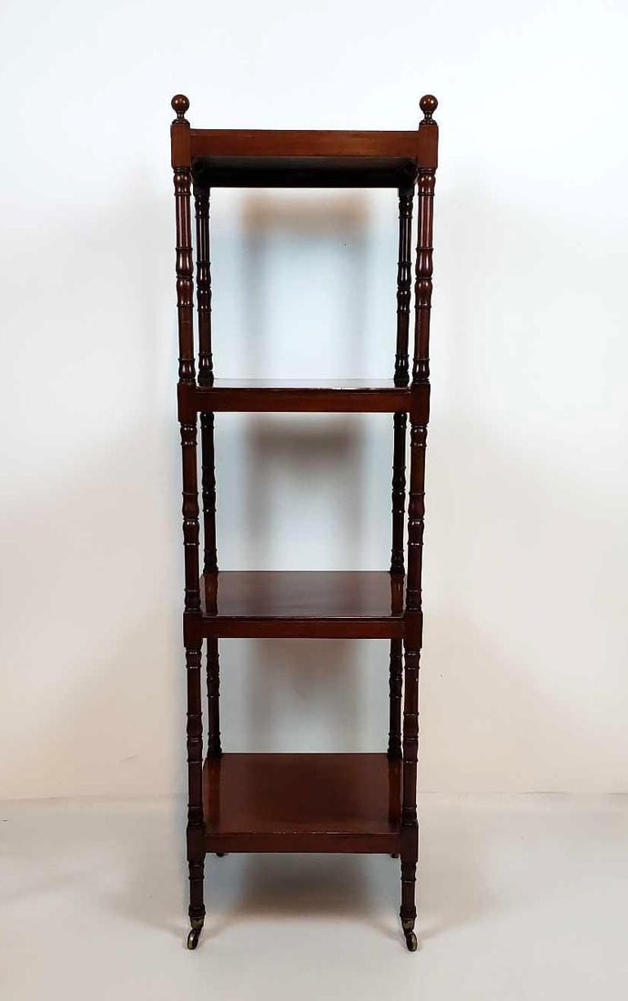 ANTIQUE GEORGIAN STYLE FOUR-TIER ETAGERE SHELF (1 of 11)