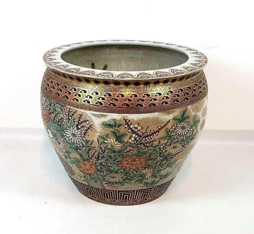 VERY LARGE CHINESE EXPORT PORCELAIN FISHBOWL / PLANTER (1 of 13)