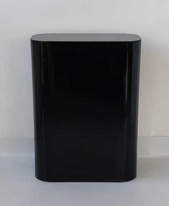 MODERNIST BLACK LAMINATED WOOD PEDESTAL (1 of 10)