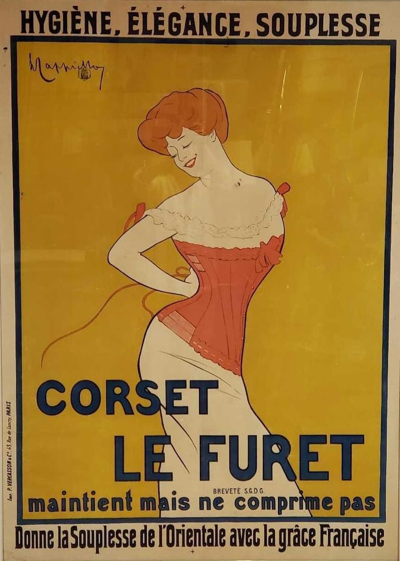 LEONETTO CAPPIELLO "CORSET LE FURET" FRENCH ADVERTISING POSTER 1901 (1 of 20)