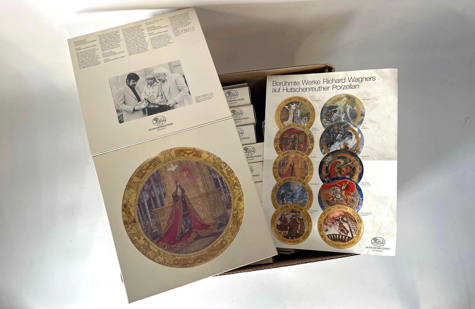 VALUE DISCOVERY  LOT: BOX OF RICHARD WAGNERS WORKS ON HUTSCHENREUTHER PORCELAIN (1 of 2)