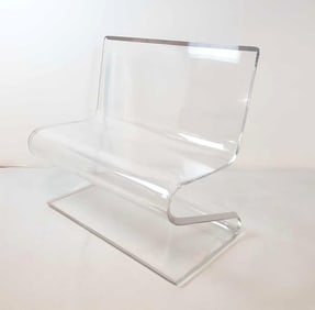 EXCEPTIONAL MODERN CUSTOM LUCITE BENCH ATTRIBUTED TO CAROL PRISANT(1 of 2)