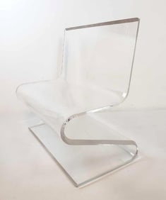 EXCEPTIONAL MODERN CUSTOM LUCITE BENCH ATTRIBUTED TO CAROL PRISANT (2 of 2)