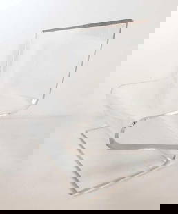 EXCEPTIONAL MODERN CUSTOM LUCITE BENCH ATTRIBUTED TO CAROL PRISANT (2 of 2): A bench of bent 1" thick acrylic with beveled edges. Dimensions: 34.25"h x 38"w x 20"d x 1" thick Artist/Maker: Unknown Provenance: A New York Collector Notes: Althoug