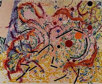 N.S. GRAVES VERTIGO SIGNED ABSTRACT LITHOGRAPH NUMBER 39/60