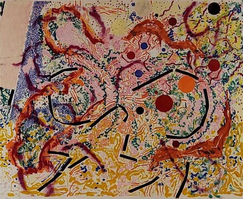 N.S. GRAVES VERTIGO SIGNED ABSTRACT LITHOGRAPH NUMBER 39/60 (1 of 8)