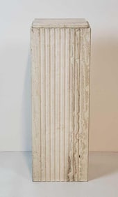 TRAVERTINE FLUTED PEDESTAL