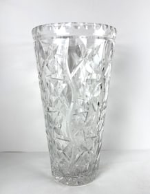 LARGE WEBB CORBETT CUT GLASS VASE