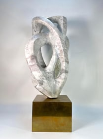 "BIRTH FROM THE SEA" MARBLE SCULPTURE SIGNED JOHN W. HEALY