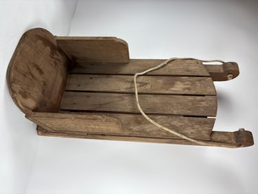 VINTAGE RUSTIC WOODEN CHILD'S SLED