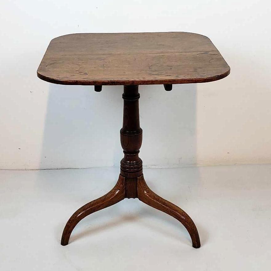 ANTIQUE FEDERAL STYLE TILT-TOP DROP-LEAF TRIPOD TABLE (1 of 16)