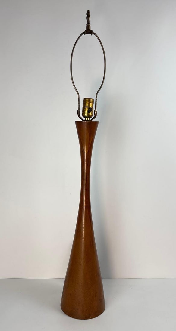 VINTAGE DANISH WOODEN LAMP IN THE STYLE OF PHILLIP LLOYD POWELL (1 of 5)