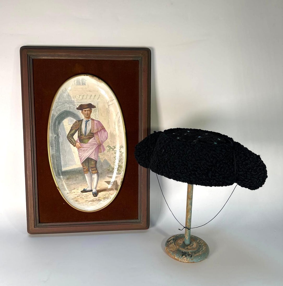 VINTAGE MATADOR THEMED SET INCLUDING H.B. & Cie. CERAMIC PLAQUE & MONTERA HAT (1 of 20)