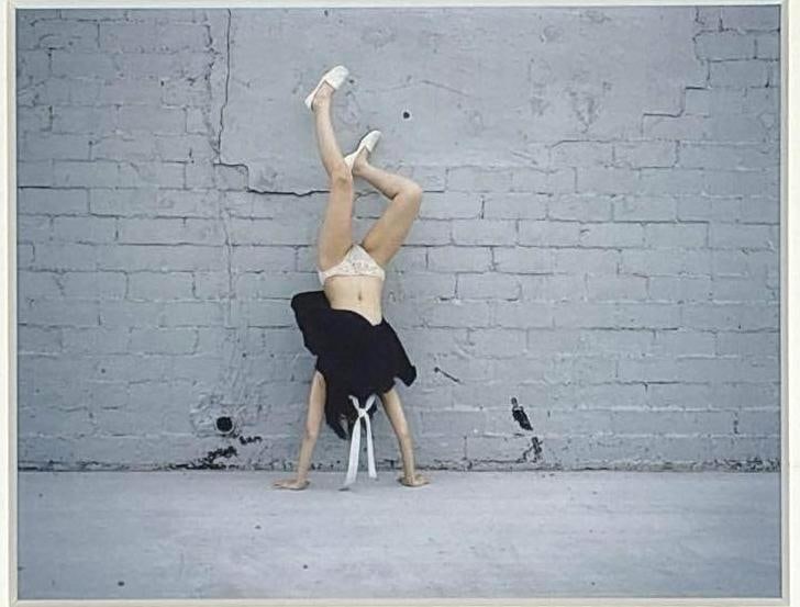 VINTAGE PHOTO CARTWHEEL/HANDSTAND WOMAN (1 of 5)