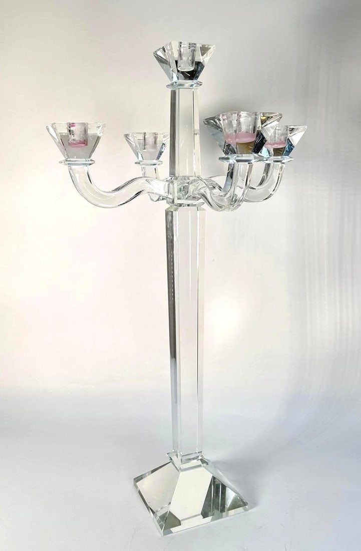 LARGE CRYSTAL CANDELABRA IN THE STYLE OF BACCARAT (1 of 7)