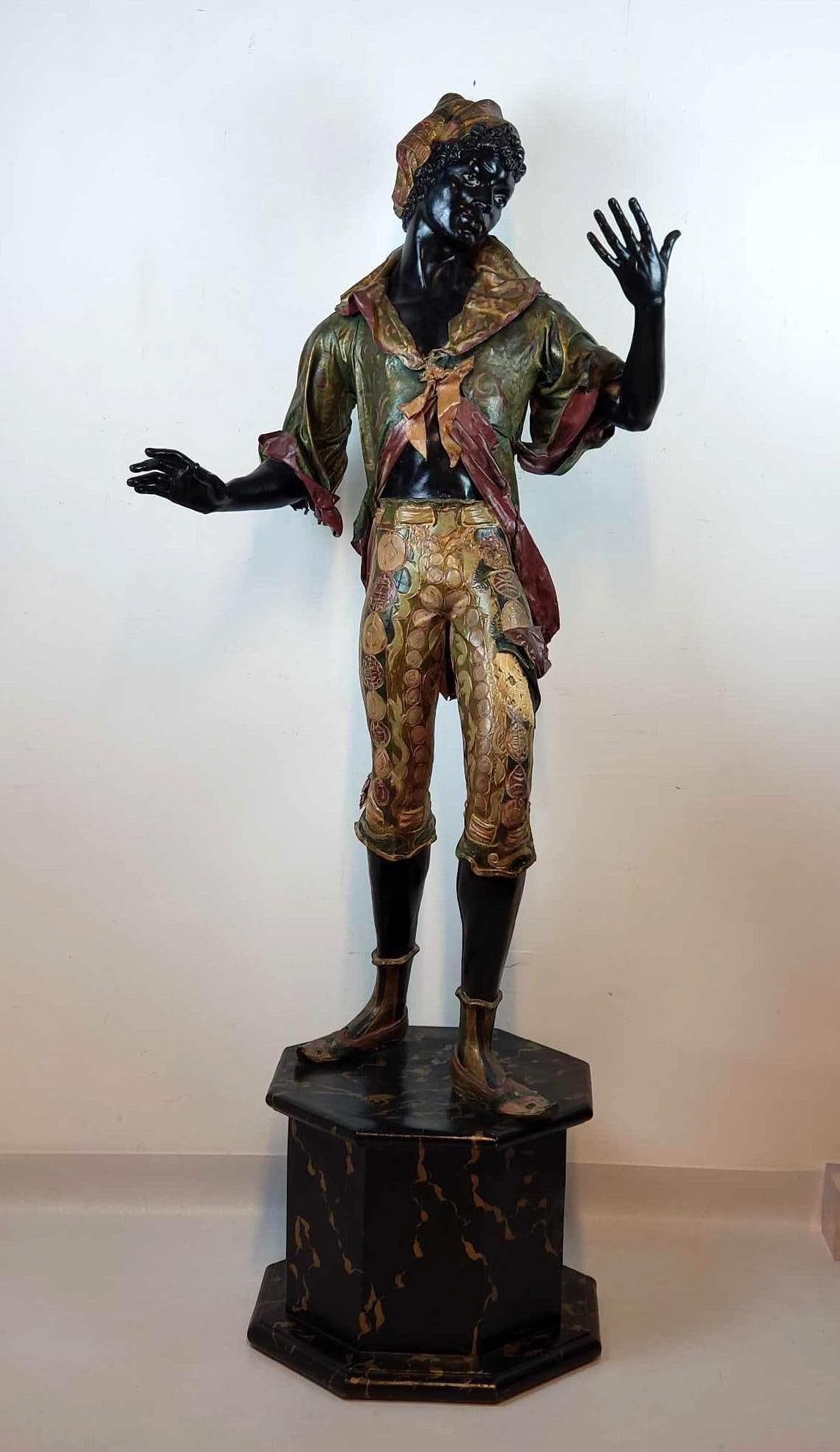 EXCEPTIONAL VINTAGE 1950'S SIX FOOT TALL VENETIAN STATUE (1 of 19)