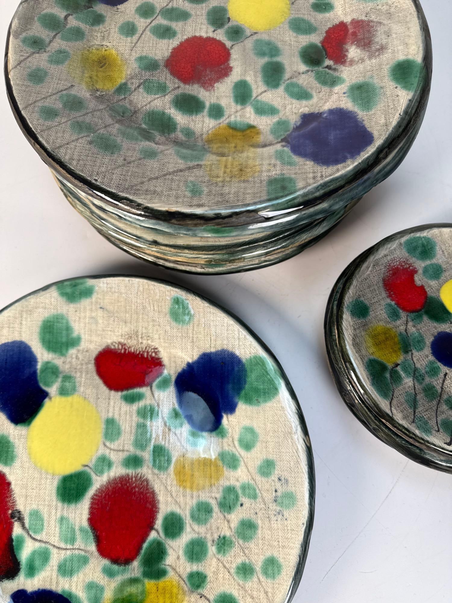 SET OF FRENCH KESKAR ORGANIC EDGE PLATES (1 of 9)