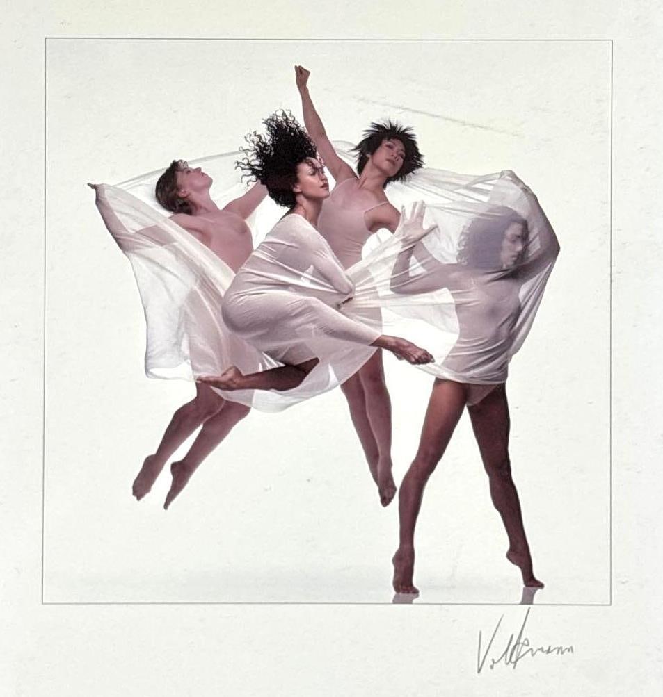 ROY VOLKMANN SIGNED PHOTOGRAPH OF ELISA MONTE DANCE COMPANY: *A signed print by Roy Volkmann, depicting dancers from the Elisa Monte Dance Company. Dimensions: oa 14" x 11" Artist or Maker: Roy Volkmann Provenance: From a New York City collector. Notes: