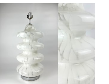 MID-CENTURY MODERN MAZZEGA MURANO GLASS BY CARLO NASON TABLE LAMP