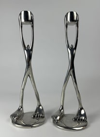 PAIR OF CAROL BOYES CANDLESTICKS