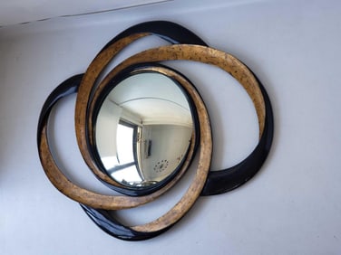 IMPRESSIVE HARRISON & GIL LARGE LACQUER AND GILT WOOD MIRROR (LOT 2 of 2)