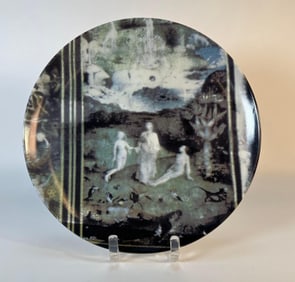 ROBERT RAUSCHENBERG RARE LIMITED EDITION PORCELAIN PLATE FOR THE GUGGENHEIM MUSEUM
