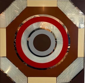 JIM ROSLOFF "NUTS AND BOLTS" MIRRORED OP ART PIECE