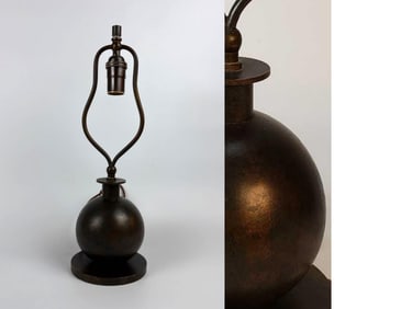 JUST ANDERSEN SPHERE DISKO METAL LAMP DENMARK 1930'S