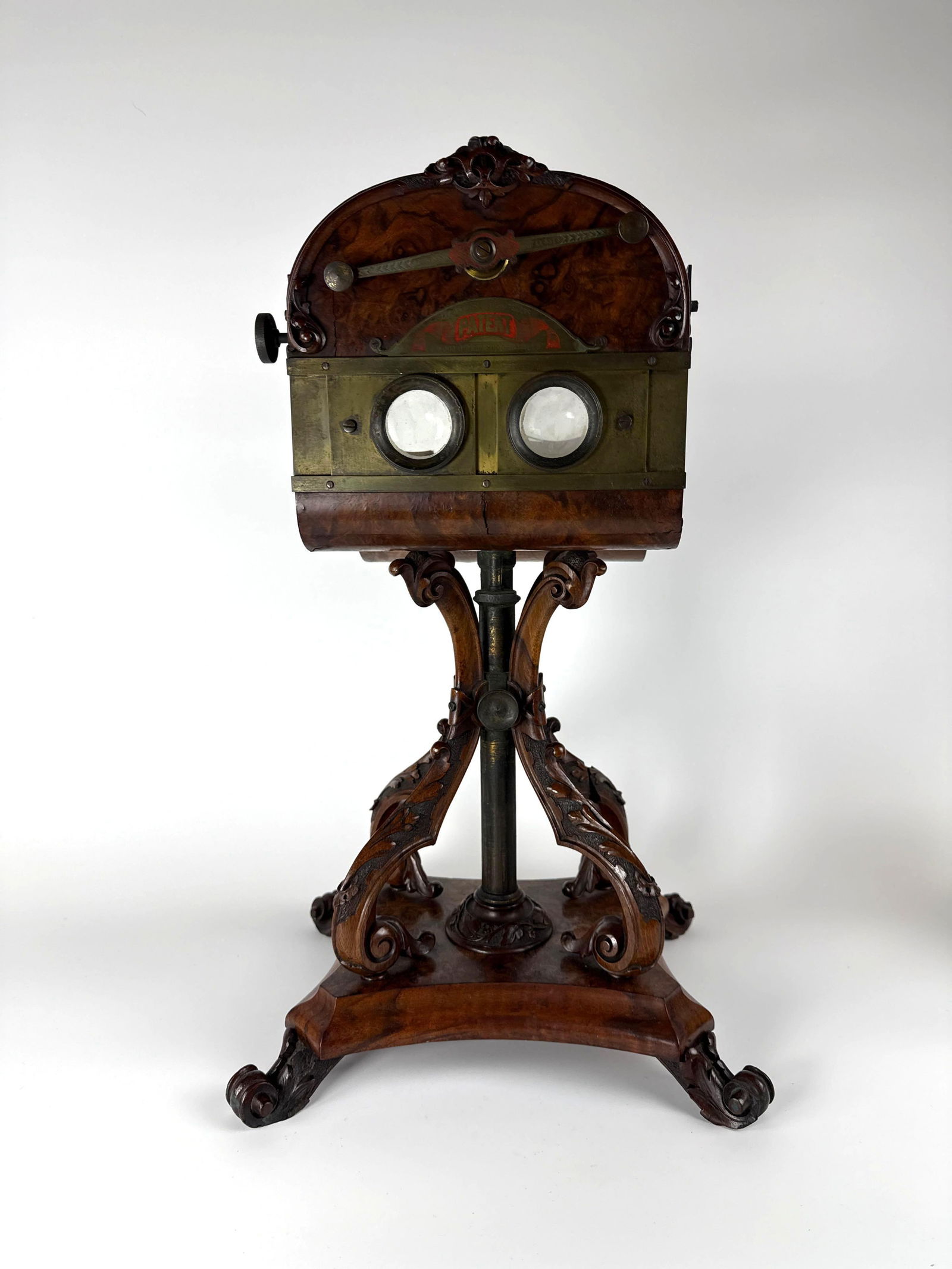 RARE EXCEPTIONAL ANTIQUE STEREO SCOPE BY J. WOOD BIRKBY HUDDERSFIELD W/ STEREOSCOPIC POSITIVES (1 of 18)