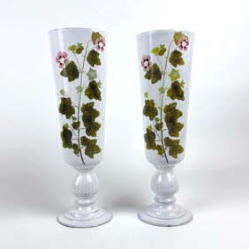 PAIR OF JOHN DERIAN & ASTIER DE VILLATTE GLAZED EARTHENWARE VASES